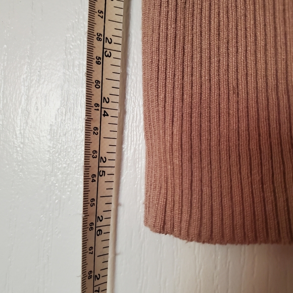 Knit Sweater Dress Bodycon (Beige) - Picture 5 of 10